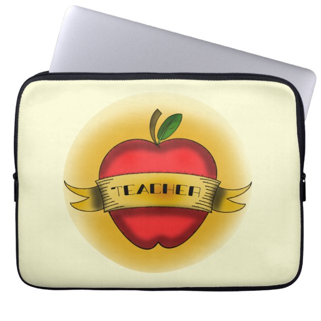 Vintage Apple Tattoo Teacher Electronics Bag (Front)