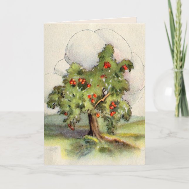 Vintage Apple Tree Card (Front)