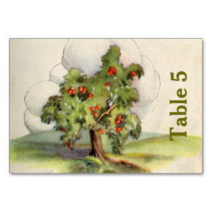 Vintage Apple Tree Table Number