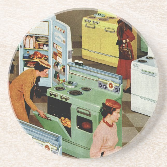 Vintage Appliance Showroom Store Business Retail Coaster (Front)
