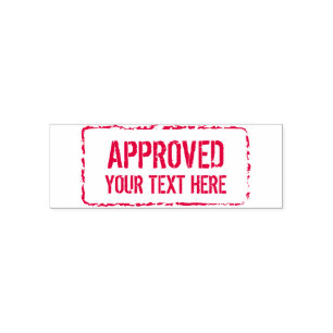 Vintage APPROVED custom Self-inking rubber Stamp