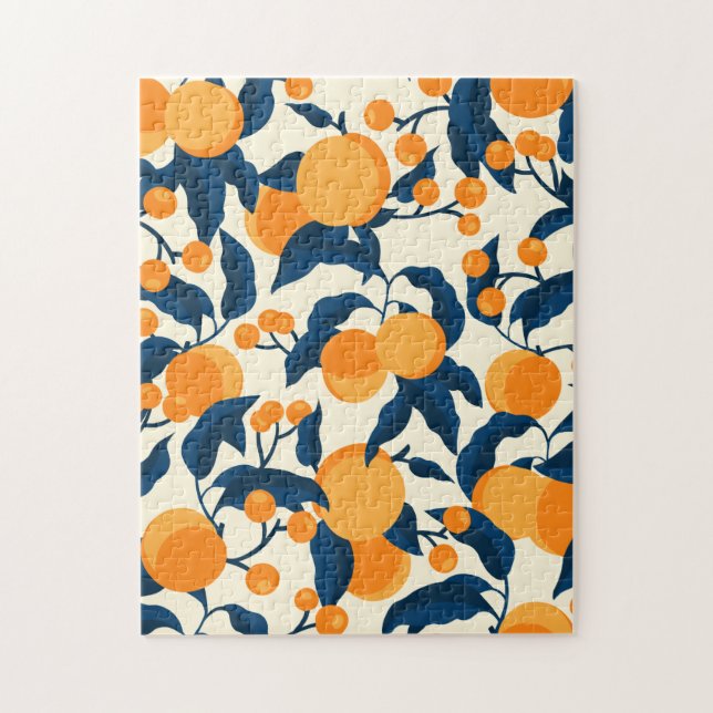 Vintage Apricot Pattern Jigsaw Puzzle (Vertical)