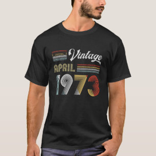 Vintage April 1973 Cassette Tape Birthday Gift T-Shirt