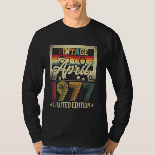 Vintage April 1977 48th Birthday 48 Years Old Funn T-Shirt