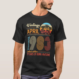 Vintage April 1983 39 Years Old 39th Birthday Deco T-Shirt