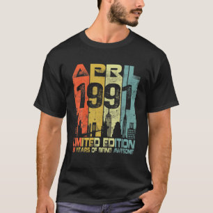 Vintage April 1991 Funny 30Th Birthday 30 Years Ol T-Shirt
