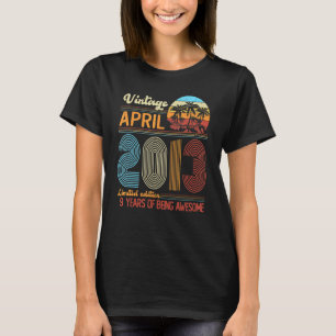 Vintage April 2013 9 Years Old 9th B Day Decoratio T-Shirt