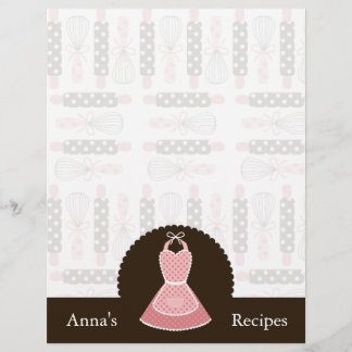 Vintage Apron with utensils Recipe Card
