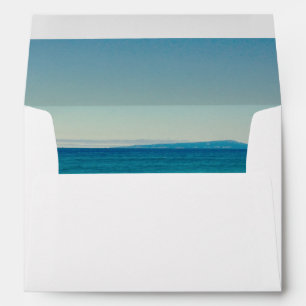 Vintage Aqua Beach Scenic Photo Envelopes