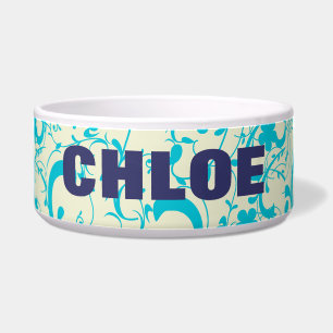 Vintage Aqua Blue Scrolls Flourishes Personalised