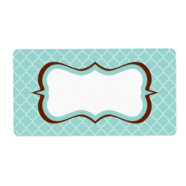 Vintage Aqua Lace Labels (Front)