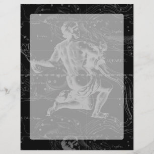 Vintage Aquarius Constellation Hevelius circa 1690