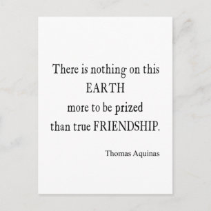 Vintage Aquinas Friendship Inspirational Quote Postcard