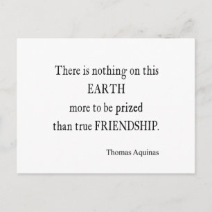 Vintage Aquinas Friendship Inspirational Quote Postcard