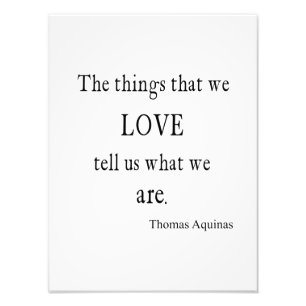 Vintage Aquinas Love Inspirational Quote / Quotes Photo Print