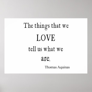 Vintage Aquinas Love Inspirational Quote / Quotes Poster