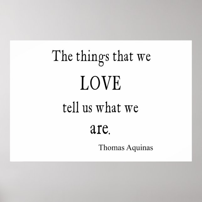 Vintage Aquinas  Love Inspirational Quote / Quotes Poster (Front)