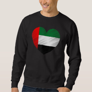Vintage Arab Emirates Emirati Flag Pride Support E Sweatshirt