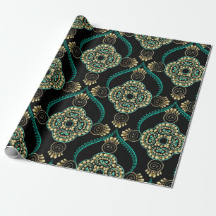 Vintage arabesque floral elegance seamless pattern wrapping paper