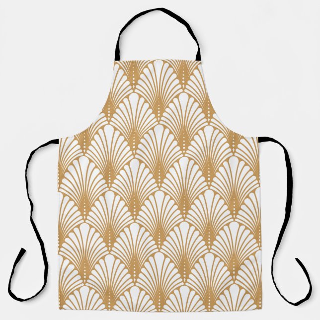 Vintage Arabesque Geometric Seamless Pattern Apron (Front)