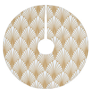 Vintage Arabesque Geometric Seamless Pattern Brushed Polyester Tree Skirt