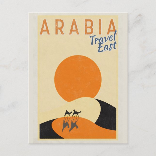 Vintage Arabia Travel East Postcard (Front)