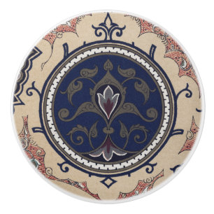 Vintage Arabian Pattern Ceramic Knob
