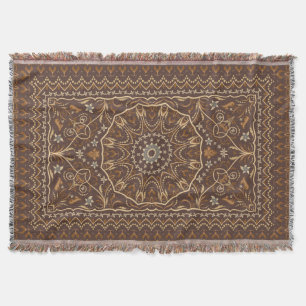 Vintage Arabic pattern Throw Blanket