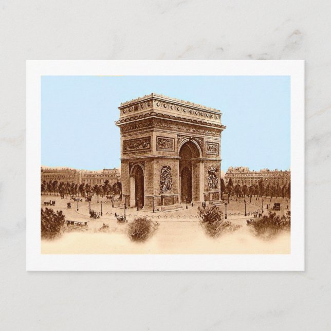 Vintage Arc de Triomphe Notecards Postcard (Front)