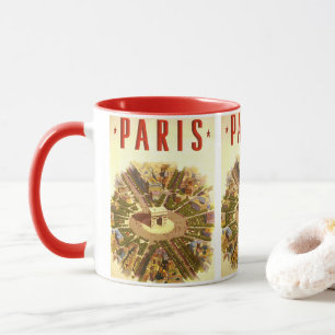 Vintage Arc de Triomphe, Paris, France Travel Art Mug