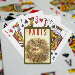 Vintage Arc de Triomphe, Paris, France Travel Art Playing Cards