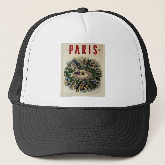 Vintage Arc de Triomphe Paris Trucker Hat (Front)