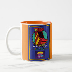 Vintage Arcade Game Designs Two-Tone Coffee Mug