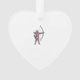 Vintage Archer American Flag Bow Hunting Shirt_1 Ornament