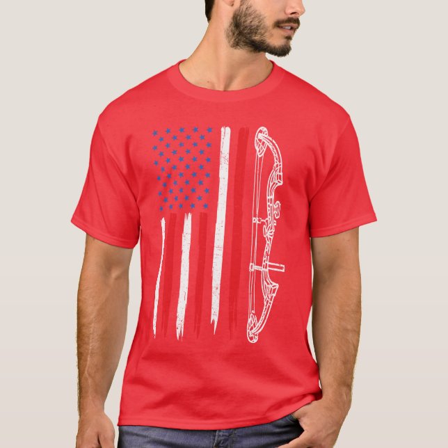 Vintage Archery Usa Flag vintage T-Shirt (Front)