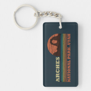 Vintage Arches National Park Moab Utah Key Ring