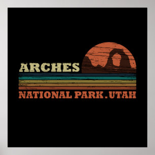 Vintage Arches National Park Moab Utah Poster