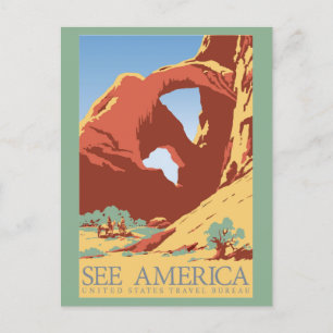 Vintage Arches National Park Travel Postcard