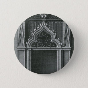 Vintage Architectural Element, Gothic Doorway 6 Cm Round Badge