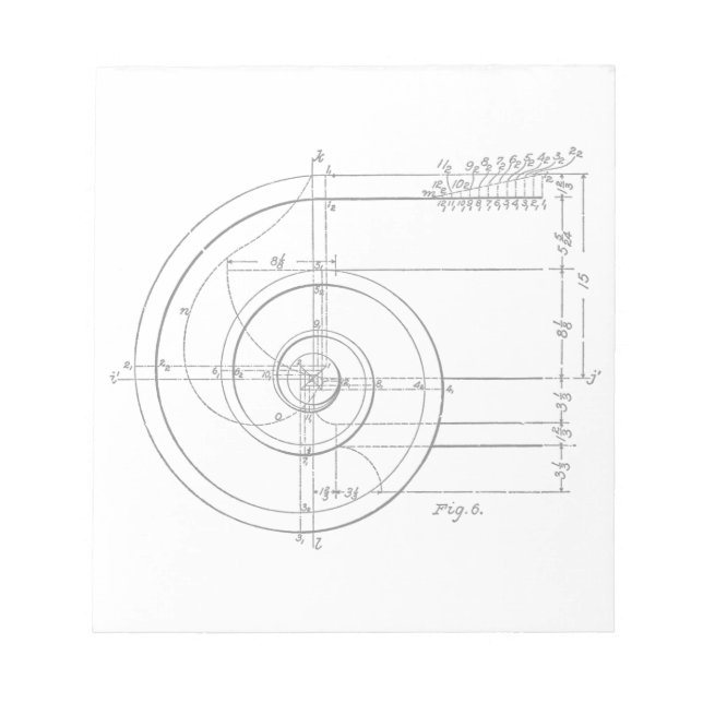 Vintage Architectural Notepad (Front)