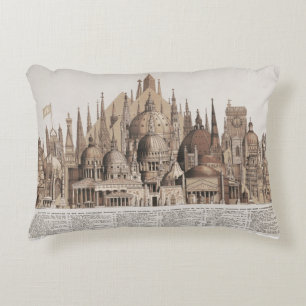 Vintage Architecture Aesthetic Decorative Cushion
