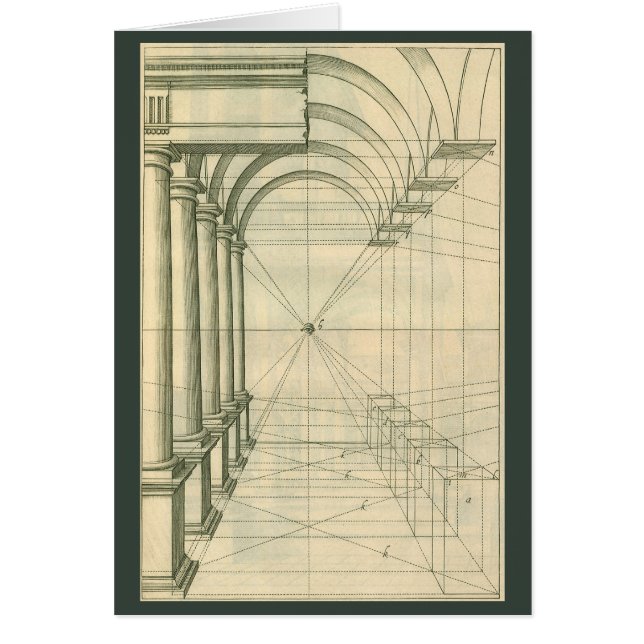 Vintage Architecture, Arches Columns Perspective (Front)