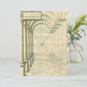 Vintage Architecture, Arches Columns Perspective