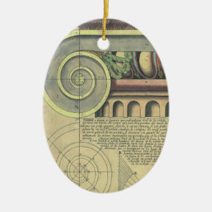 Vintage Architecture; Capital Volute by Vignola Ceramic Tree Decoration