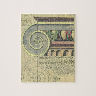Vintage Architecture; Capital Volute by Vignola Jigsaw Puzzle