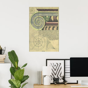 Vintage Architecture; Capital Volute by Vignola Poster