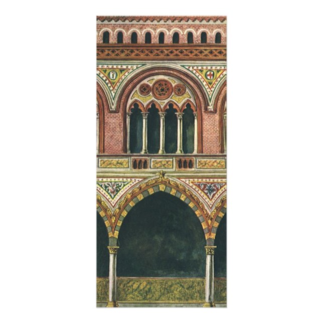 Vintage Architecture,  Citadel in Pavia, Italy Rack Card (Front)