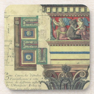 Vintage Architecture, Column with Cornice Moulding Coaster