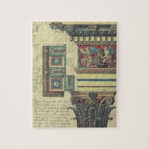 Vintage Architecture, Column with Cornice Moulding Jigsaw Puzzle