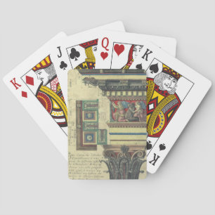 Vintage Architecture, Column with Cornice Moulding Playing Cards